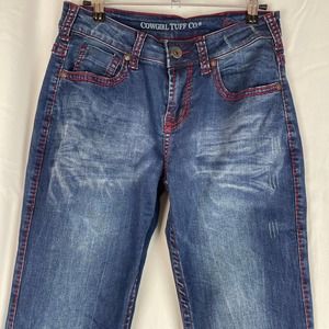 Cowgirl Tuff Co Women Bootcut Edgy Red Jeans Size 27